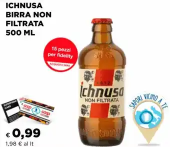 Coop Ichnusa Birra Non Filtrata 500 ml offerta