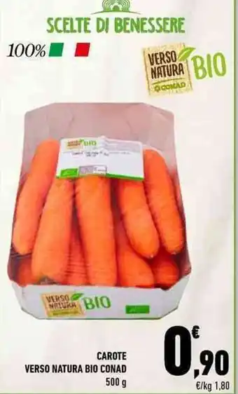 Conad Verso Natura Bio Conad Carote 500 g offerta