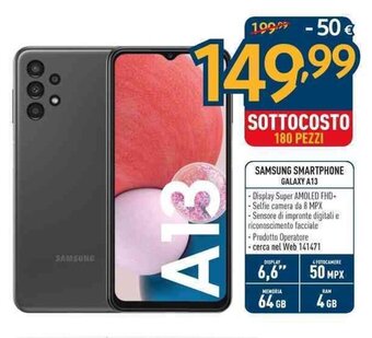 Sinergy Samsung Smartphone Galaxy A13 offerta