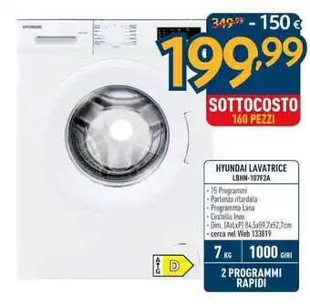 Sinergy Hyundai Lavatrice LBHN-107F2A offerta