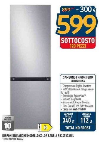 Sinergy Samsung Frigorifero RB34T601DSA offerta