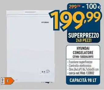 Sinergy Hyundai Congelatore CFHN-100SH4WF0 offerta