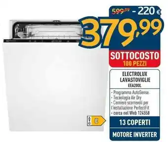 Sinergy Electrolux Lavastoviglie EEA200L offerta
