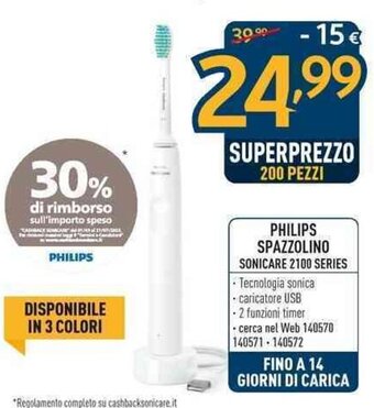 Sinergy Philips Spazzolino Sonicare 2100 Series offerta