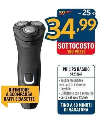 Sinergy Philips Rasoio S1232/41 offerta