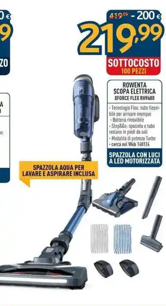 Sinergy Rowenta Scopa Elettrica Xforce Flex RH9680 offerta