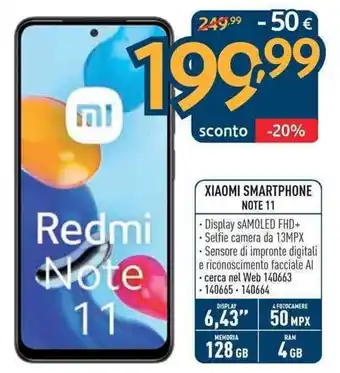 Sinergy Xiaomi Smartphone Note 11 offerta