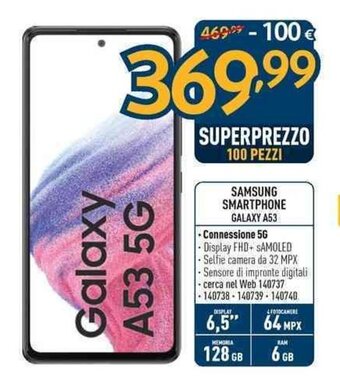 Sinergy Samsung Smartphone Galaxy A53 offerta