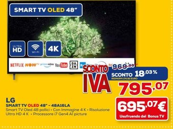 Euronics LG Smart Tv Oled 48" - 48A16LA offerta