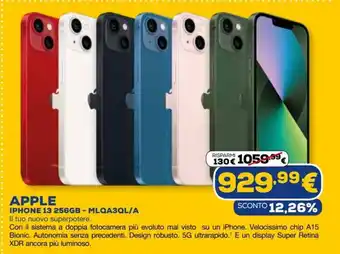 Euronics Apple iPhone 13 256GB - MLQA3QL/A offerta
