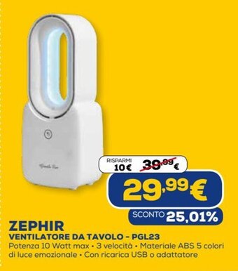 Zephir Ventilatore da Tavolo - PGL23