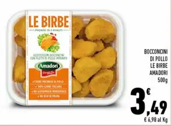 Conad Superstore Amadori Bocconcini di Pollo Le Birbe 500g offerta