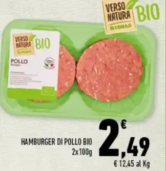 Conad Superstore Hamburger di Pollo Bio 2x100g offerta
