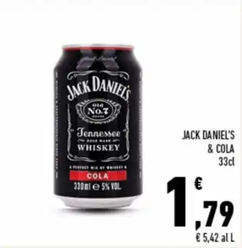 Conad Superstore Jack Daniel's & Cola 33cl offerta