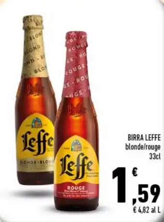 Leffe Birra blonde/rouge 33cl