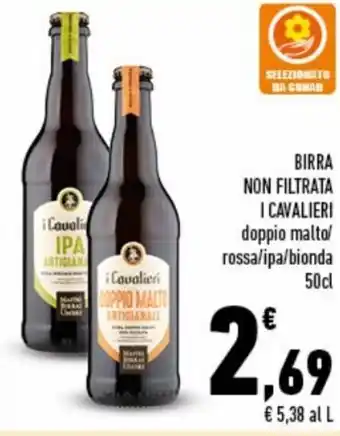 Conad Superstore I Cavalieri Birra Non Filtrata 50cl offerta
