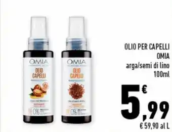 Conad Superstore Omia Olio per Capelli 100ml offerta