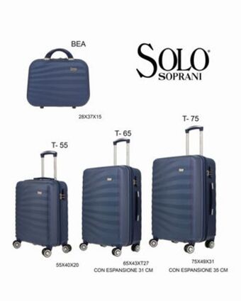 Globo Moda Set trolley abs matching color offerta