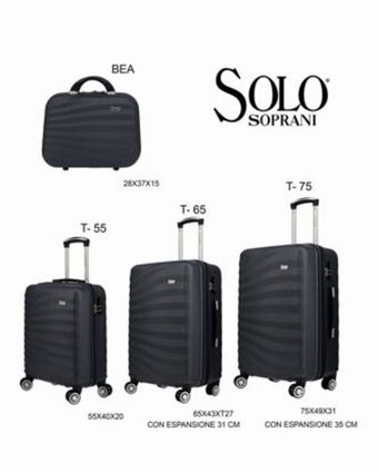 Globo Moda Set trolley abs matching color offerta