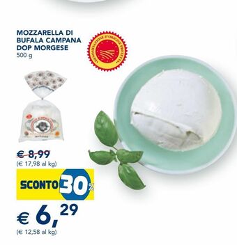 Esselunga Mozzarella di bufala campana dop morgese 500 g offerta