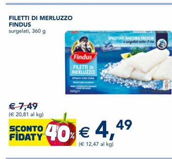 Esselunga Filetti di merluzzo findus surgelati, 360 g offerta
