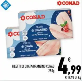 Conad Superstore Conad Filetti di Orata/Branzino 250g offerta