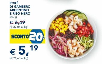 Pokè di gambero argentino e riso nero 240 g