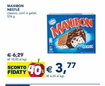 Esselunga Maxibon nestle classico, conf. 6 gelati, 576 g offerta