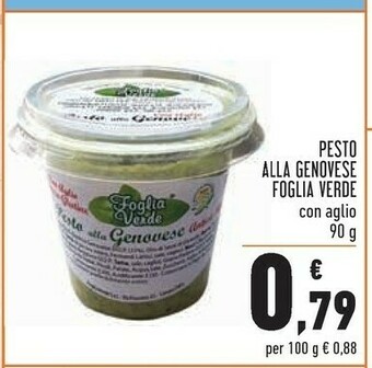 Conad Foglia verde Pesto Alla Genovese 90 G(ml) offerta