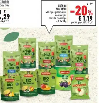 Conad Noberasco Linea Bio Barretta Bio Mango offerta