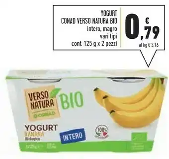 Conad Natura bio Yogurt Verso Intero Magro offerta