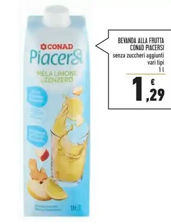 Conad Latte bevanda alla frutta piacersi  senza zuccheri aggiunti offerta