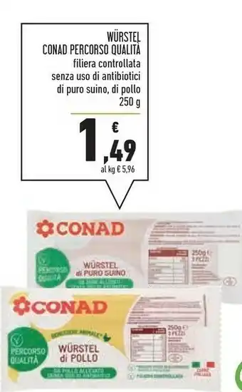 Conad Superstore Wurstel conad percorso qualita filiera controllata senza uso di antibiotici offerta