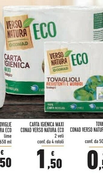 Conad Carta Igienica Maxi Verso Natura Eco offerta