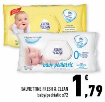 Conad Superstore Fresh & Clean Salviettine baby/pedriatic x72 offerta