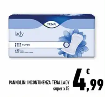 Conad Superstore Tena Lady Pannolini incontinenza super x15 offerta