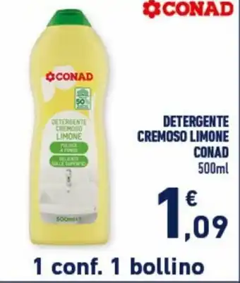 Conad Superstore Conad Detergente Cremoso Limone 500ml offerta