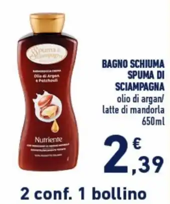 Conad Superstore Spuma di Sciampagna Bagno schiuma 650 ml offerta