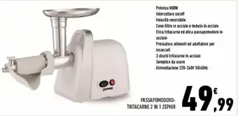 Conad Superstore Passapomodoro-Tritacarne 2 in 1 Zephir offerta
