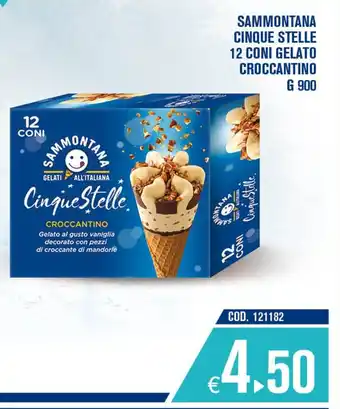 Adhoc Sammontana Cinque Stelle 12 con gelato croccantini 900 g offerta