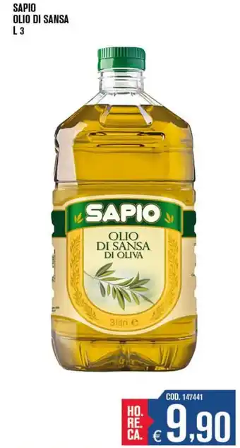 Adhoc Sapio Olio di Sansa 3 L offerta