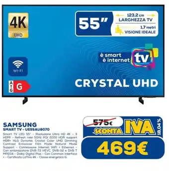 Euronics Samsung Smart TV - UE55AU8070 offerta