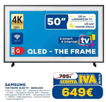 Euronics Samsung The Frame Qled TV - QE50LS03 offerta