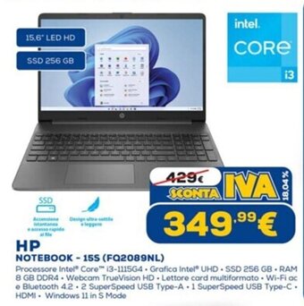 Euronics HP Notebook 15S (FQ2089NL) offerta