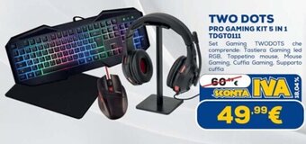 Euronics Two Dots Pro Gaming Kit 5 in 1 TDGT0111 offerta