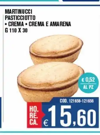 Adhoc Martinucci pasticciotto crema * crema e amarena g 110 x 30 offerta