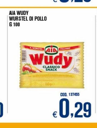 Adhoc Aia wudy wurstel di pollo offerta