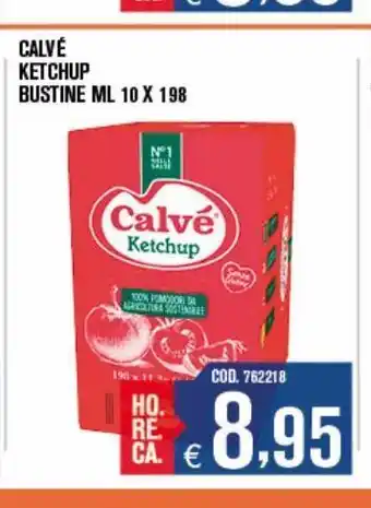 Adhoc Calvé ketchup bustine ml 10 x 198 offerta