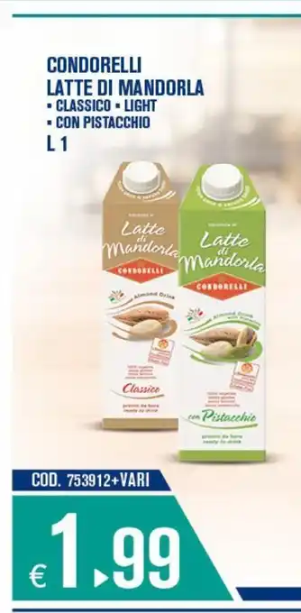 Adhoc Condorelli latte di mandorla offerta