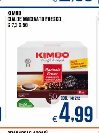 Adhoc Kimbo cialde macinato fresco g 7.3 x 50 offerta